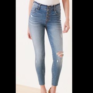 KUT High rise Skinny jeans with exposed buttons